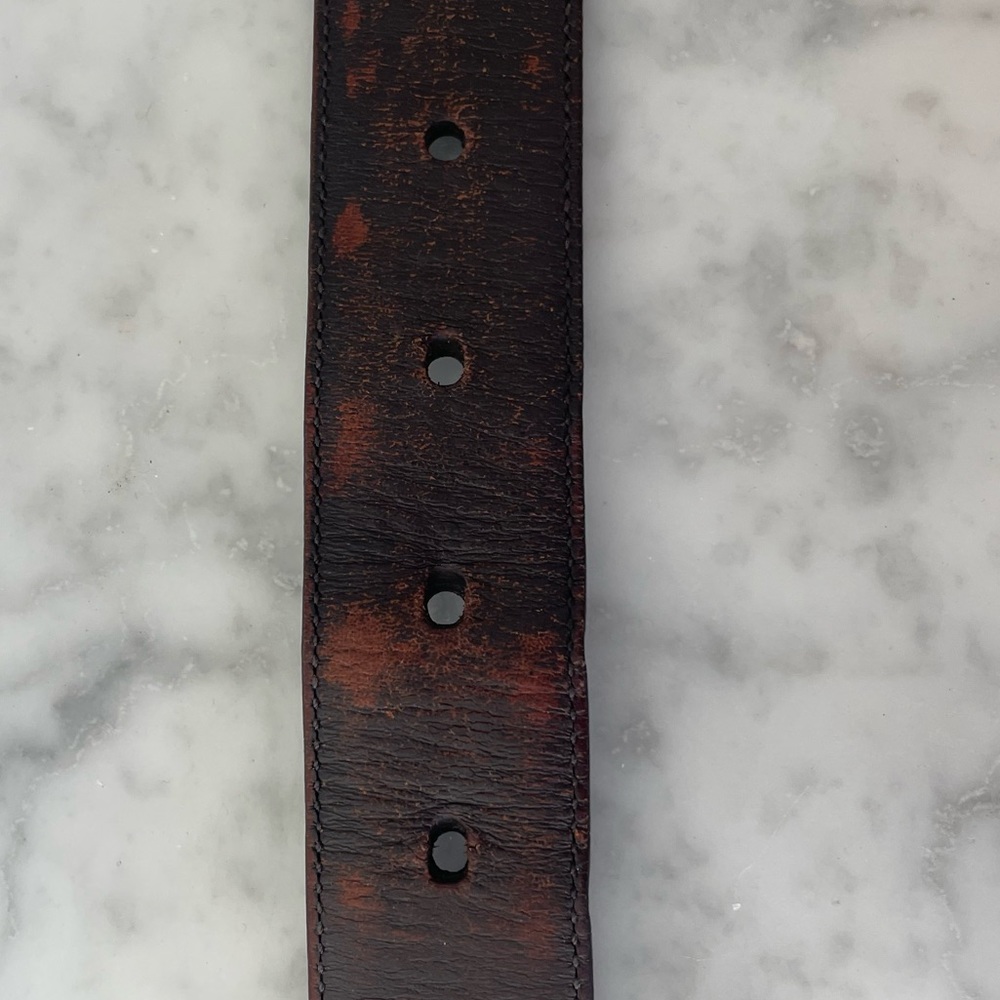 Coach Dark Brown Belt Full Grain Leather size 38 - Picture 4 of 7